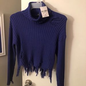 Distressed Purple Sweater